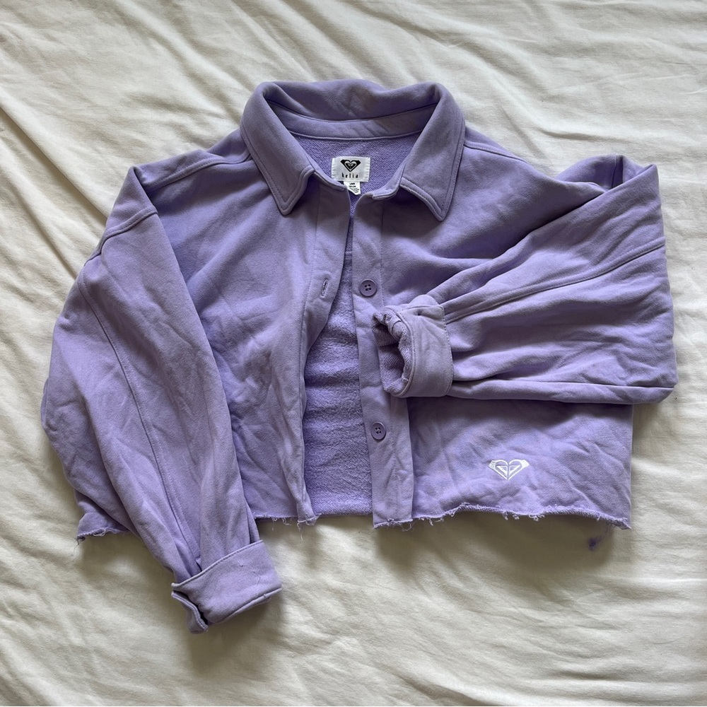 Roxy cropped lavender jacket
